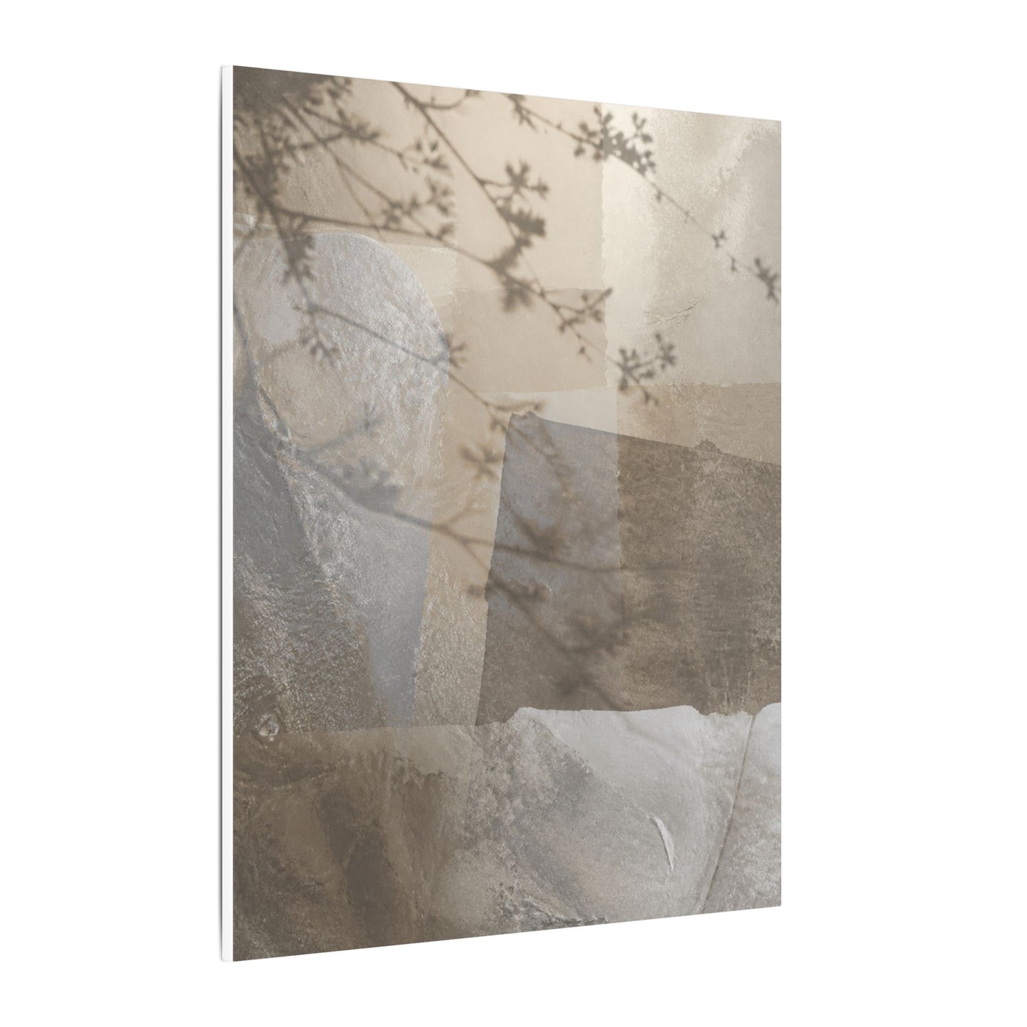 Neutral Shadow Play Canvas Art - Texture Japandi