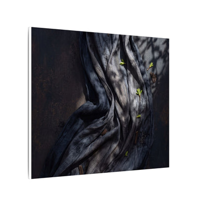 Seijaku Silk Drape Canvas Art - Dark Japandi Dark Texture