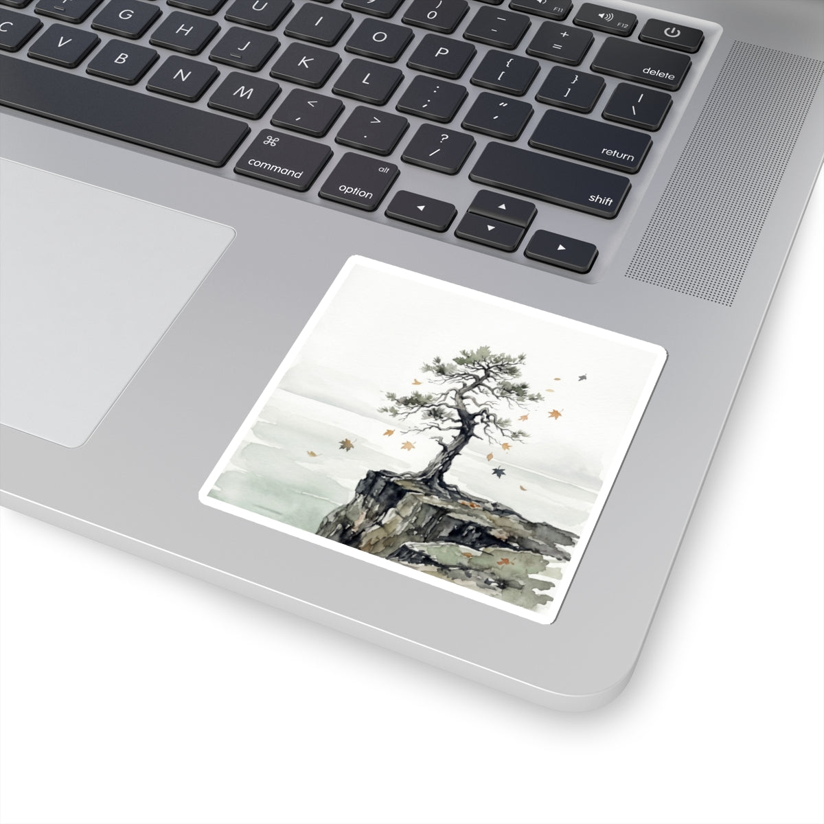 Pine Tree Sticker | Autumn Japandi Watercolor Art