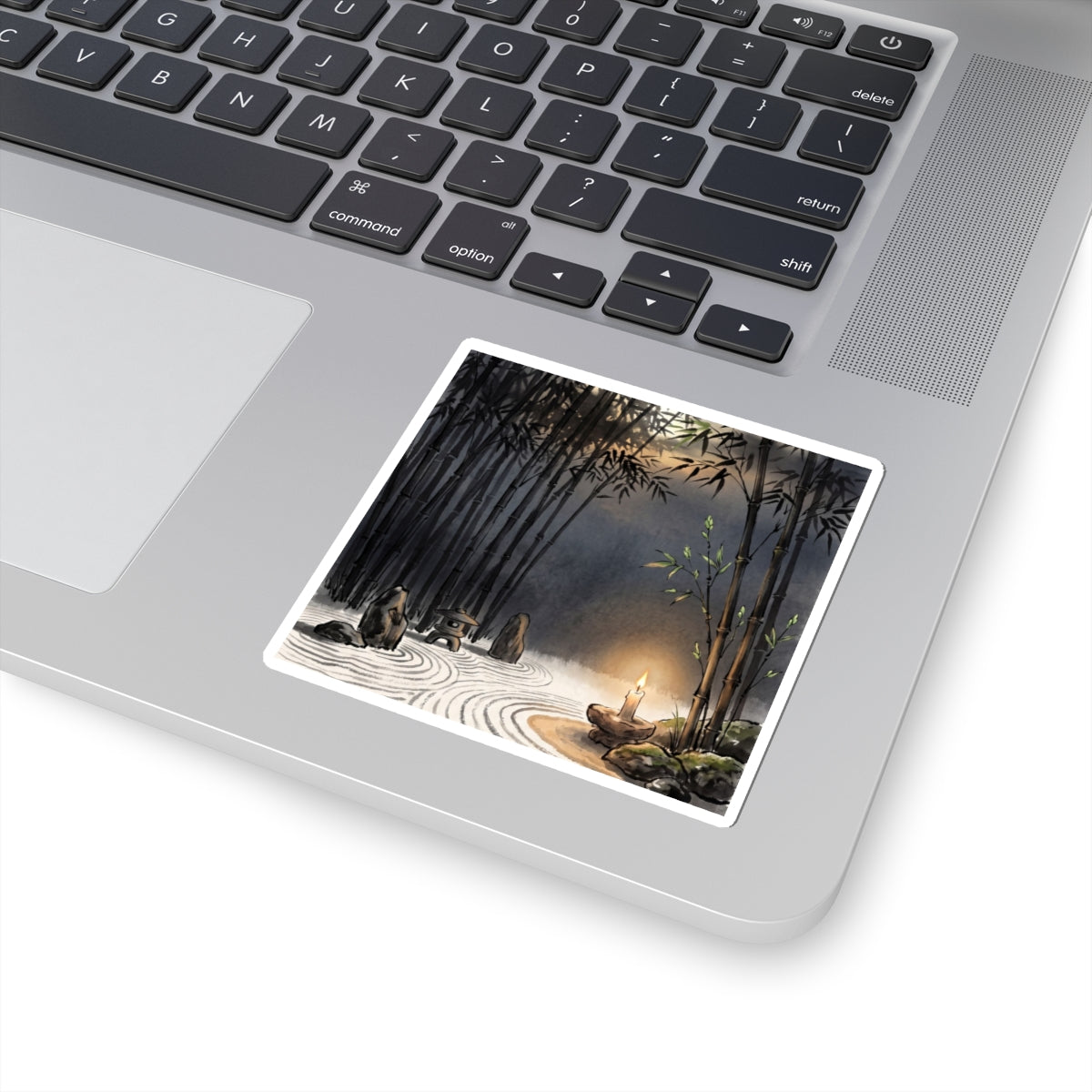 Candlelight Bamboo Grove Sticker - Zen Fukinsei