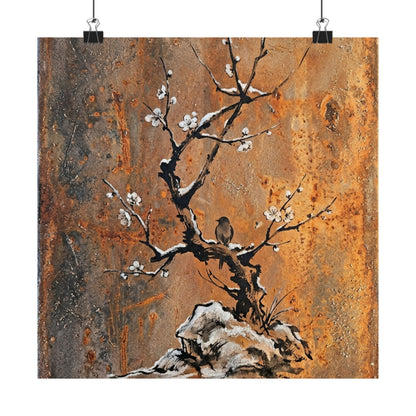 Datsuzoku Rust Patina Wall Art Print - Zen Sumi E Art Print