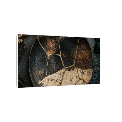 Kintsugi Rust Patina in Dawn | Gold Repair Canvas Art