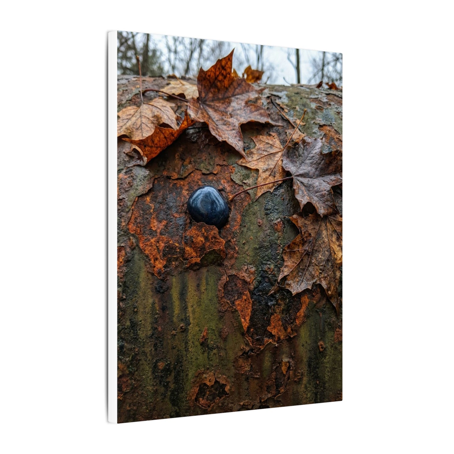Datsuzoku Rust Patina Canvas Art - Dark Japandi Moody Minimal