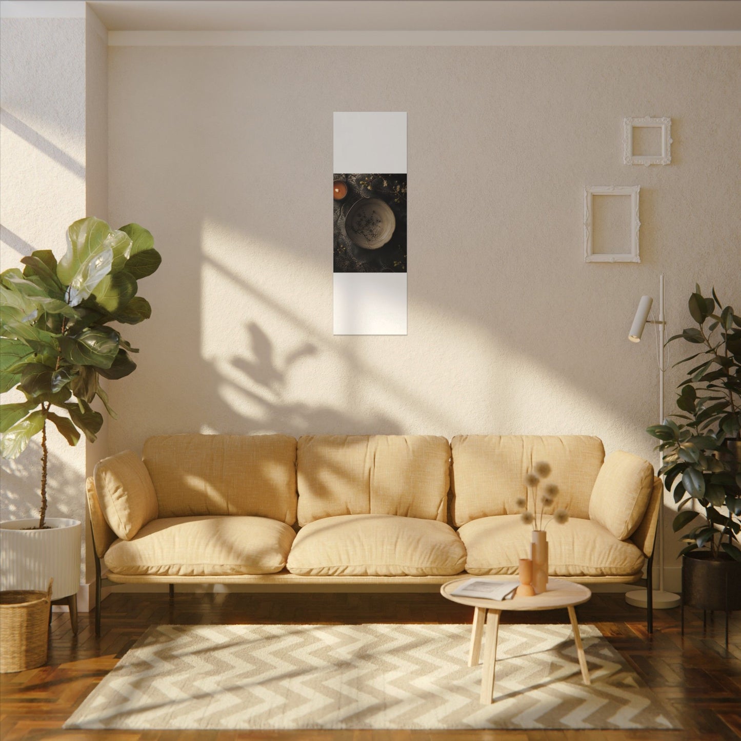 Ceramic Bowl Spring Canvas Art | Japandi Earthy Design