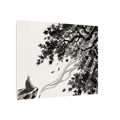 Serene Incense Smoke Canvas Art - Ukiyo E Inspired Zen