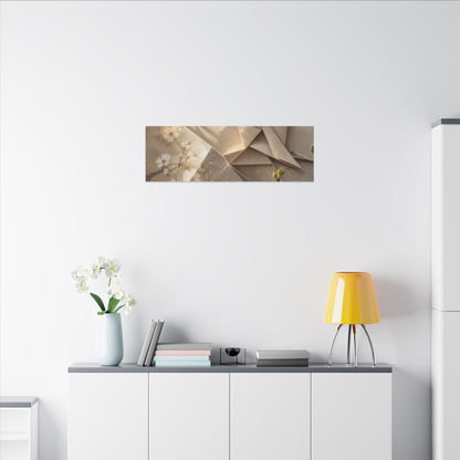 Golden Hour Paper Fold Canvas Art - Japandi Fukinsei