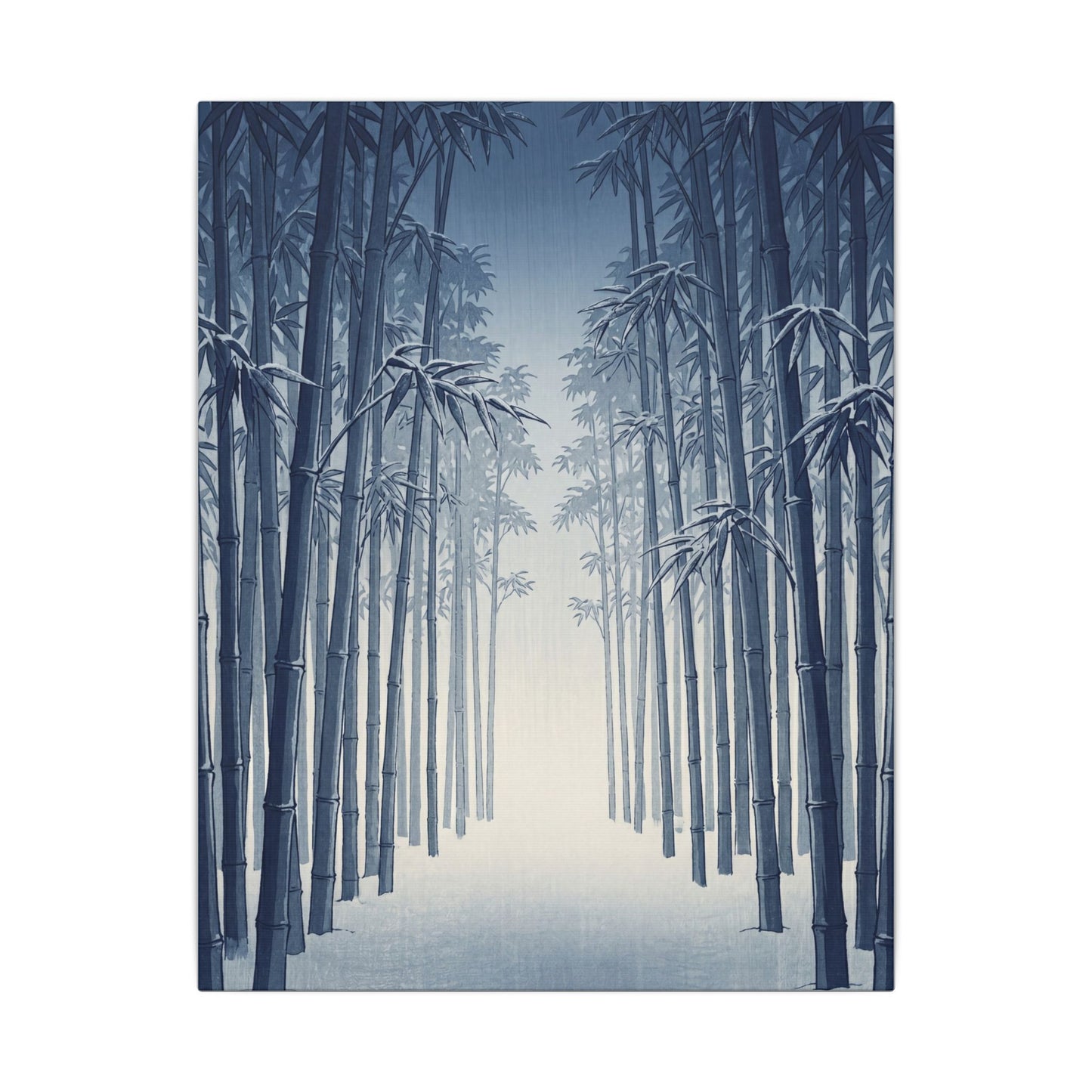 Bamboo Grove Canvas Art | Winter Zen Ukiyo E Inspired Art