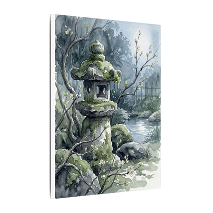 Moonlight Stone Lantern Canvas Art - Japandi Seijaku