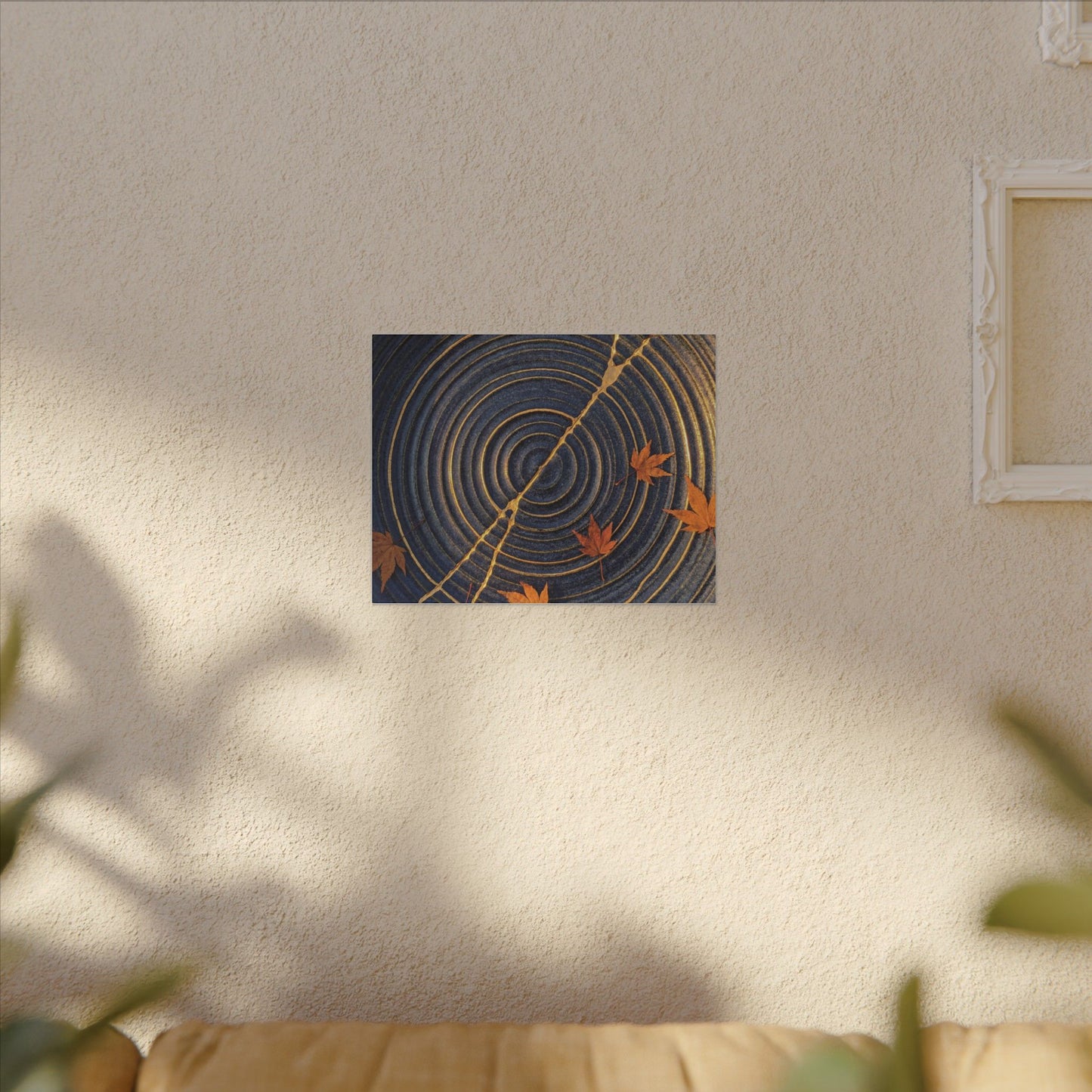 Water Ripple Gold Repair Canvas Art | Healing Kintsugi Art