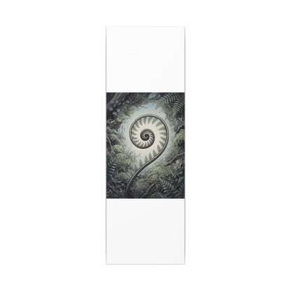 Zen Fern Unfurling in Dawn | Ukiyo E Inspired Canvas Art