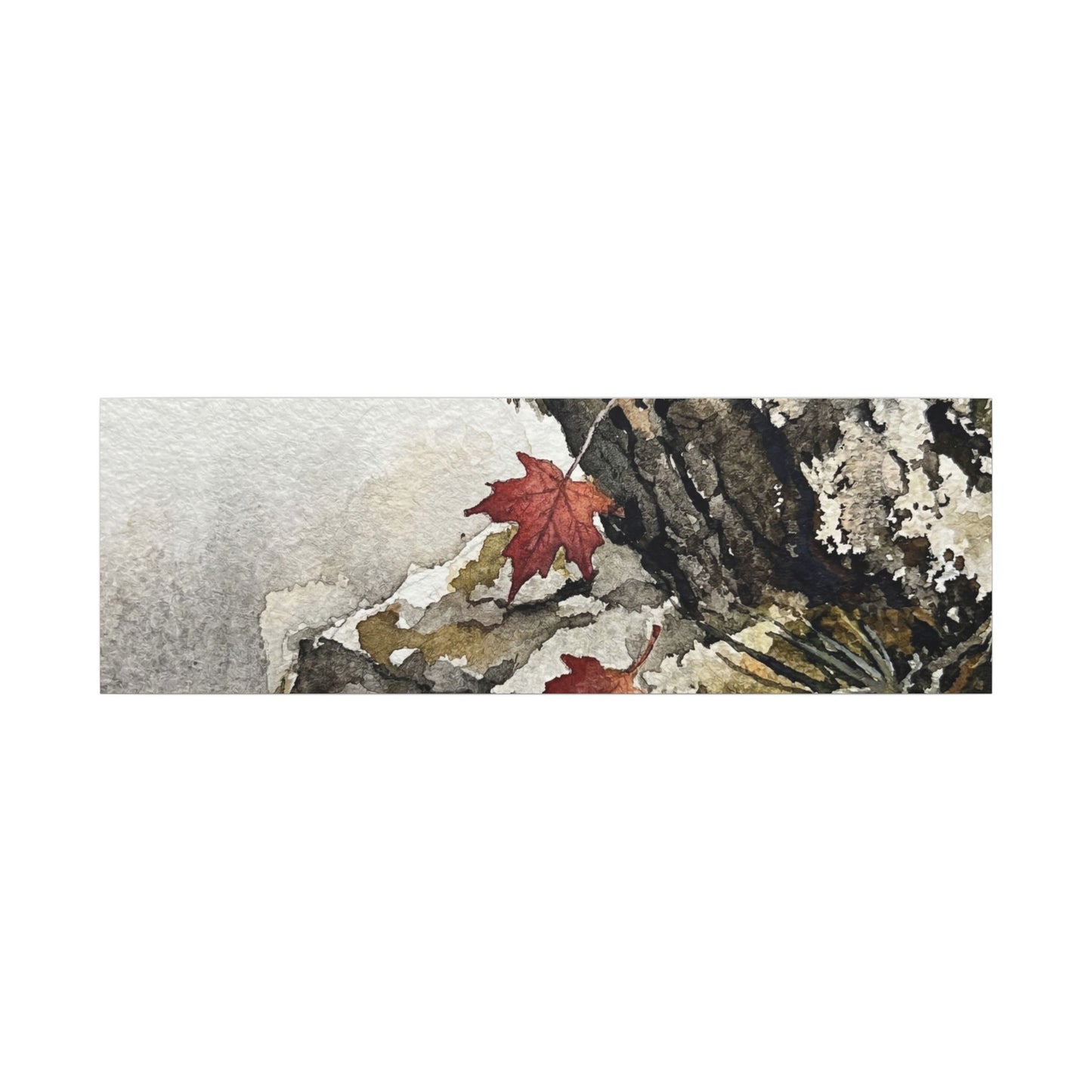 Pine Tree Autumn Canvas Art | Japandi Earthy Design
