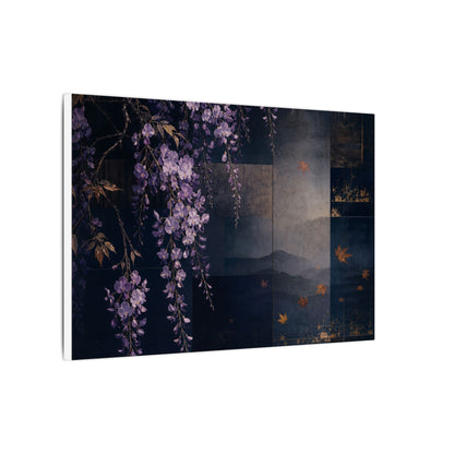 Dawn Wisteria Canvas Art - Dark Japandi Fukinsei