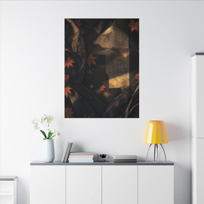 Autumn Silk Drape Shadow Zen Canvas Art | Bold Decor