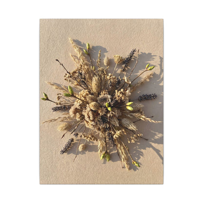 Dried Flowers Spring Canvas Art | Japandi Earthy Design