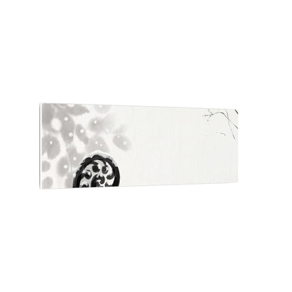 Winter Fern Unfurling Ukiyo E Inspired Canvas Art | Peaceful Decor