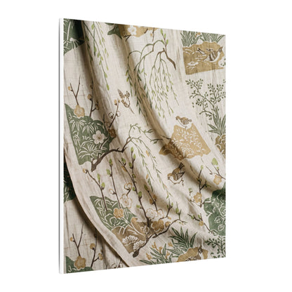 Silk Drape Canvas Art | Spring Japandi Japanese Pattern Art