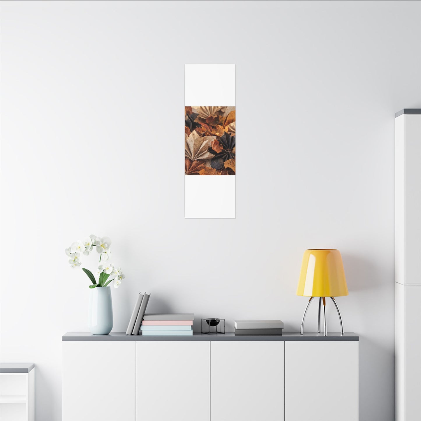 Paper Fold Texture Canvas Art | Elegant Japandi Art