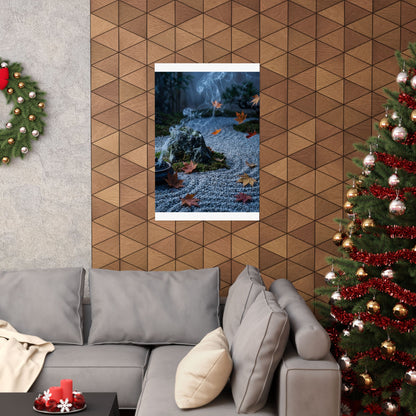 Incense Smoke Autumn Wall Art Print | Zen Peaceful Design