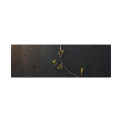 Dark Japandi Rust Patina in Golden Hour | Moody Minimal Canvas Art