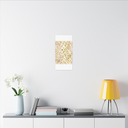 Spring Dried Flowers Watercolor Canvas Art | Earthy Decor