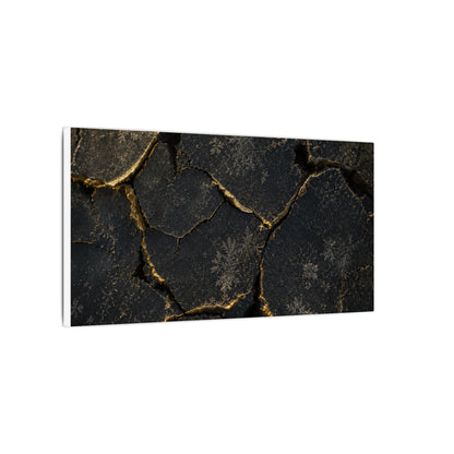 Cracked Earth Canvas Art | Winter Dark Japandi Shadow Zen Art