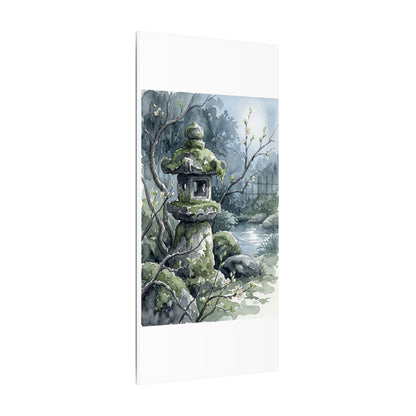 Moonlight Stone Lantern Canvas Art - Japandi Seijaku