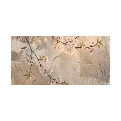 Summer Cherry Blossom Texture Canvas Art | Neutral Decor