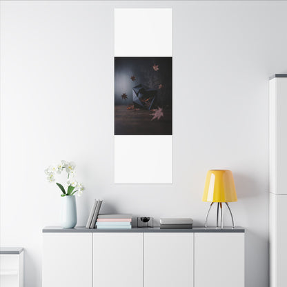Dark Japandi Paper Fold in Dawn | Shadow Zen Canvas Art
