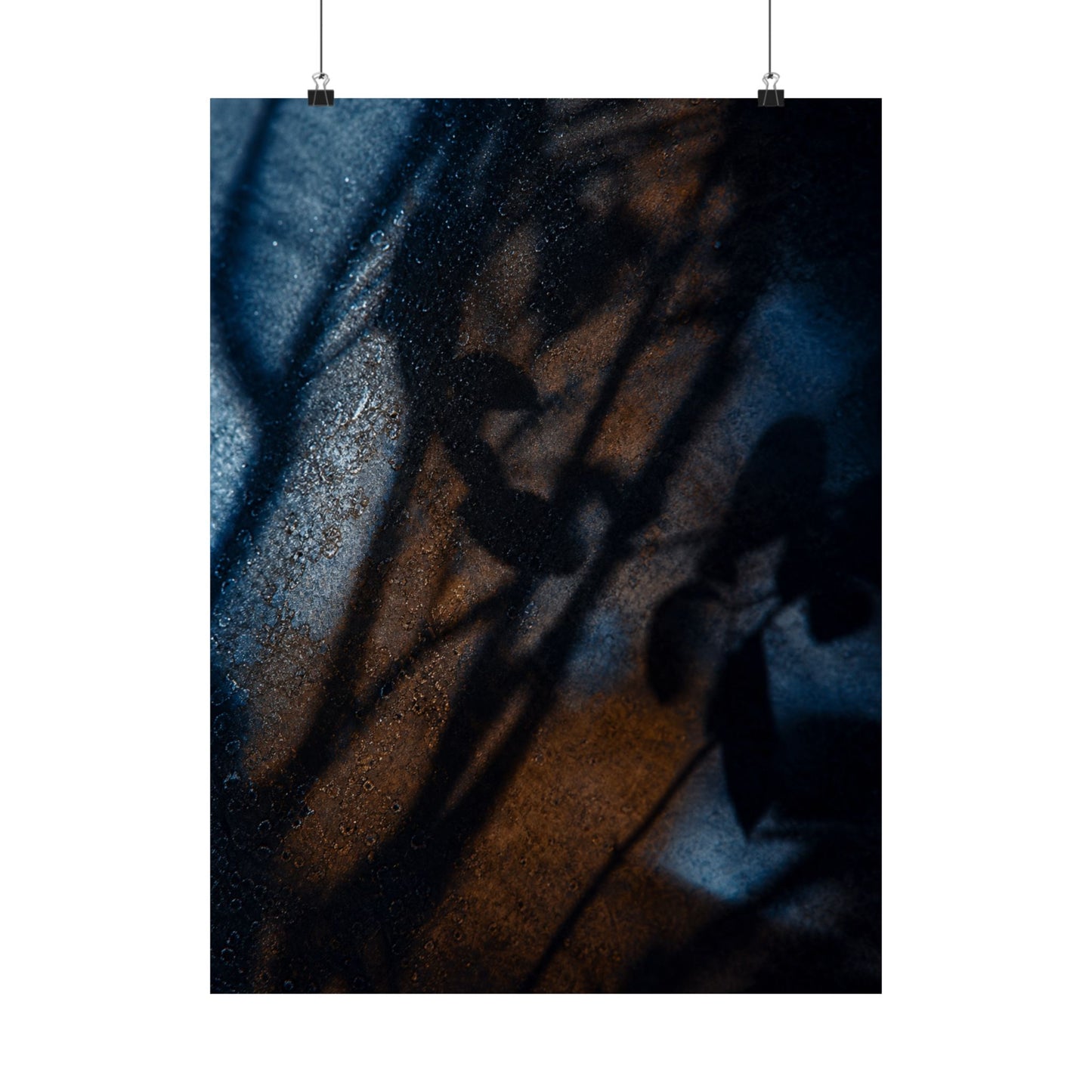 Winter Shadow Play Moody Minimal Wall Art Print | Luxurious Decor