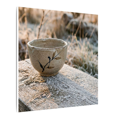 Golden Hour Ceramic Bowl Canvas Art - Japandi Ma