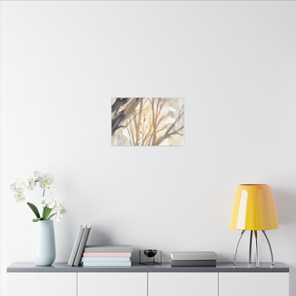 Ma Shadow Play Canvas Art - Japandi Watercolor