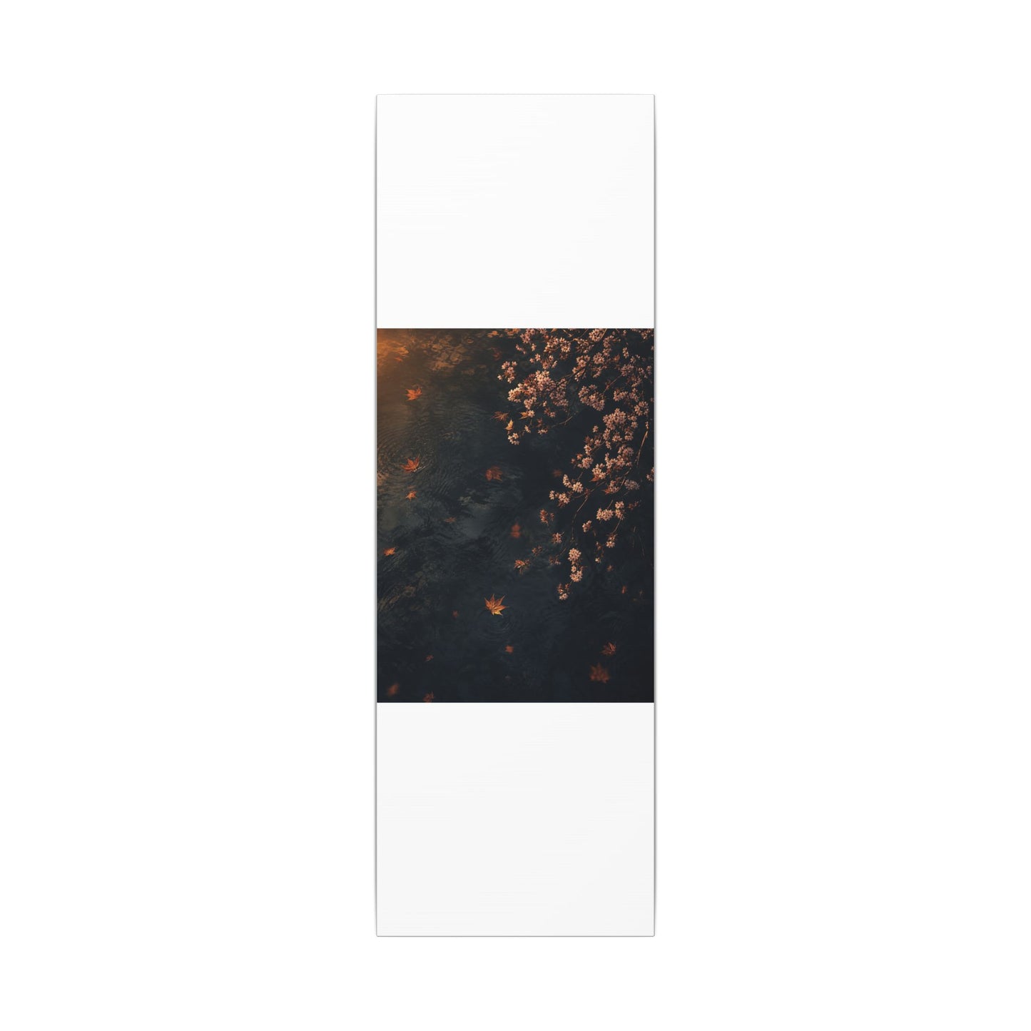 Golden Hour Cherry Blossom Canvas Art - Dark Japandi Kanso