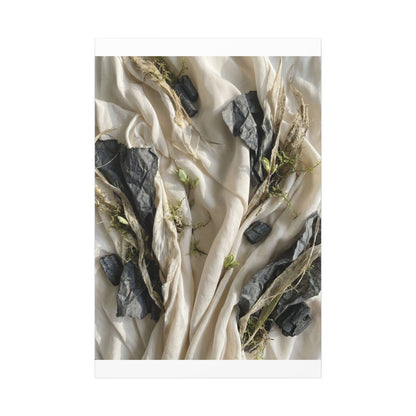 Spring Silk Drape Texture Canvas Art | Warm Decor