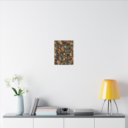 Spring Dried Flowers Japanese Pattern Canvas Art | Warm Decor