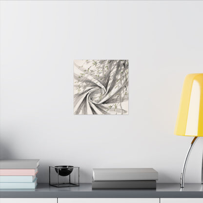 Silk Drape Spring Canvas Art | Zen Contemplative Design