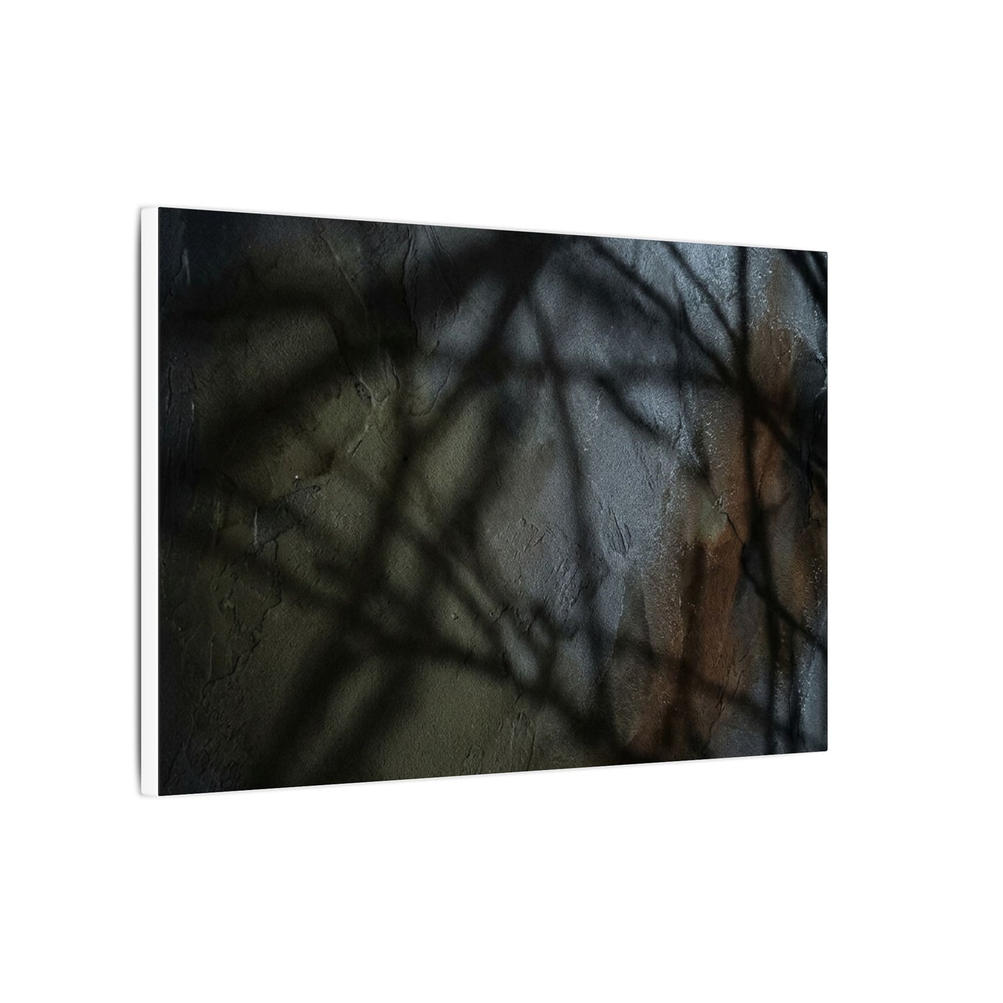 Shadow Play Dark Texture Canvas Art | Sophisticated Dark Japandi Art