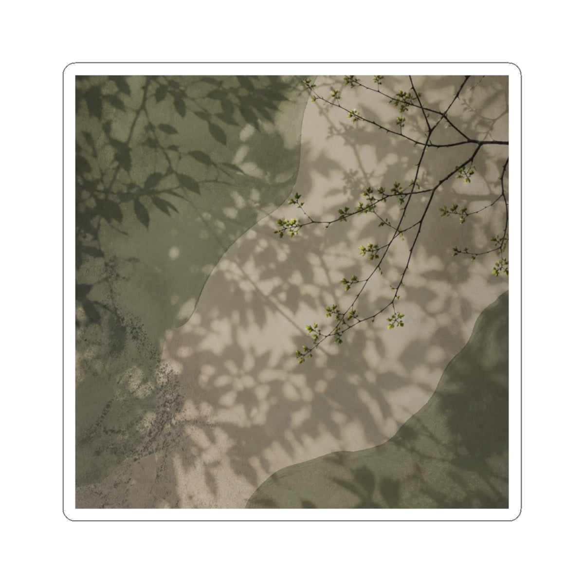 Shadow Play Sticker | Spring Japandi Japanese Pattern Art