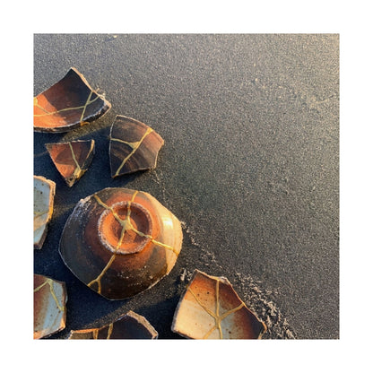 Winter Broken Pottery Gold Repair Wall Art Print | Artful Decor
