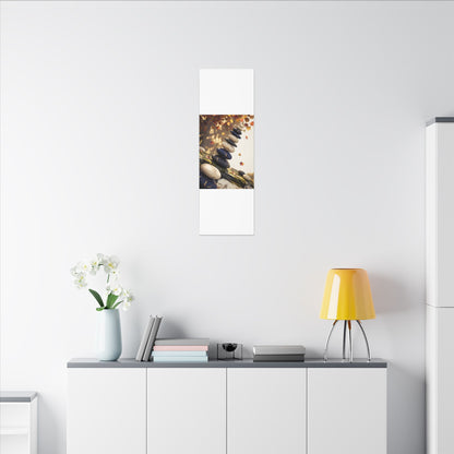 Ma River Stones Canvas Art - Kintsugi Gold Vein