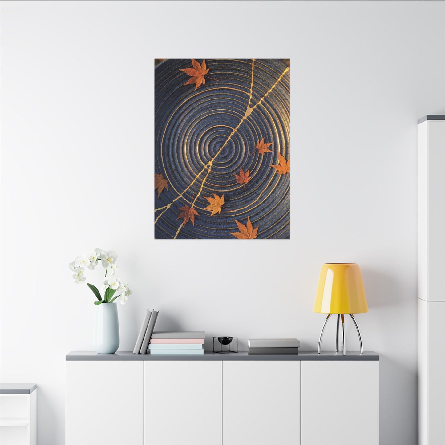 Water Ripple Gold Repair Canvas Art | Healing Kintsugi Art