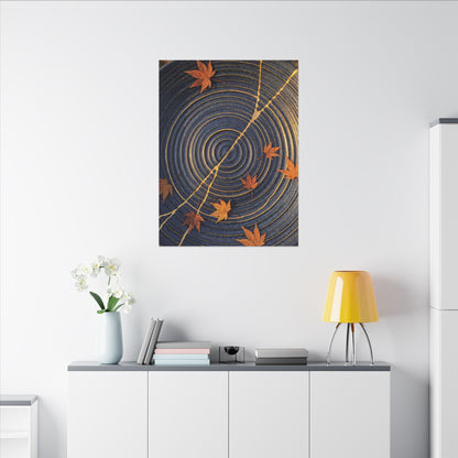 Water Ripple Gold Repair Canvas Art | Healing Kintsugi Art