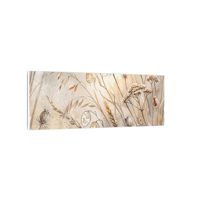 Winter Dried Flowers Watercolor Canvas Art | Warm Decor