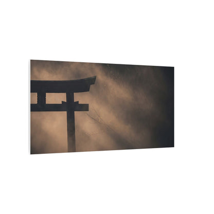 Torii Gate Shadow Zen Canvas Art | Bold Dark Japandi Art