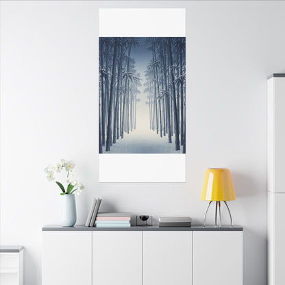 Bamboo Grove Canvas Art | Winter Zen Ukiyo E Inspired Art