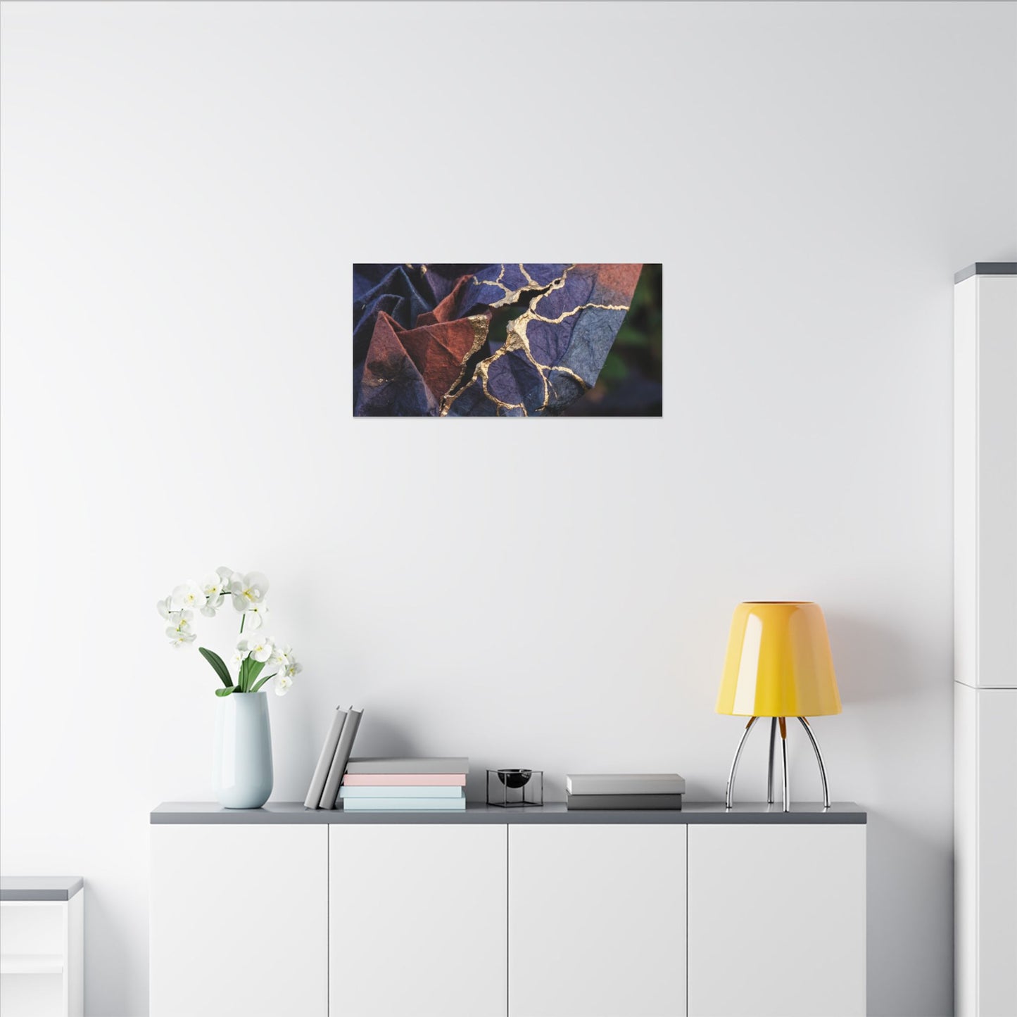 Philosophical Paper Fold Canvas Art - Gold Vein Kintsugi