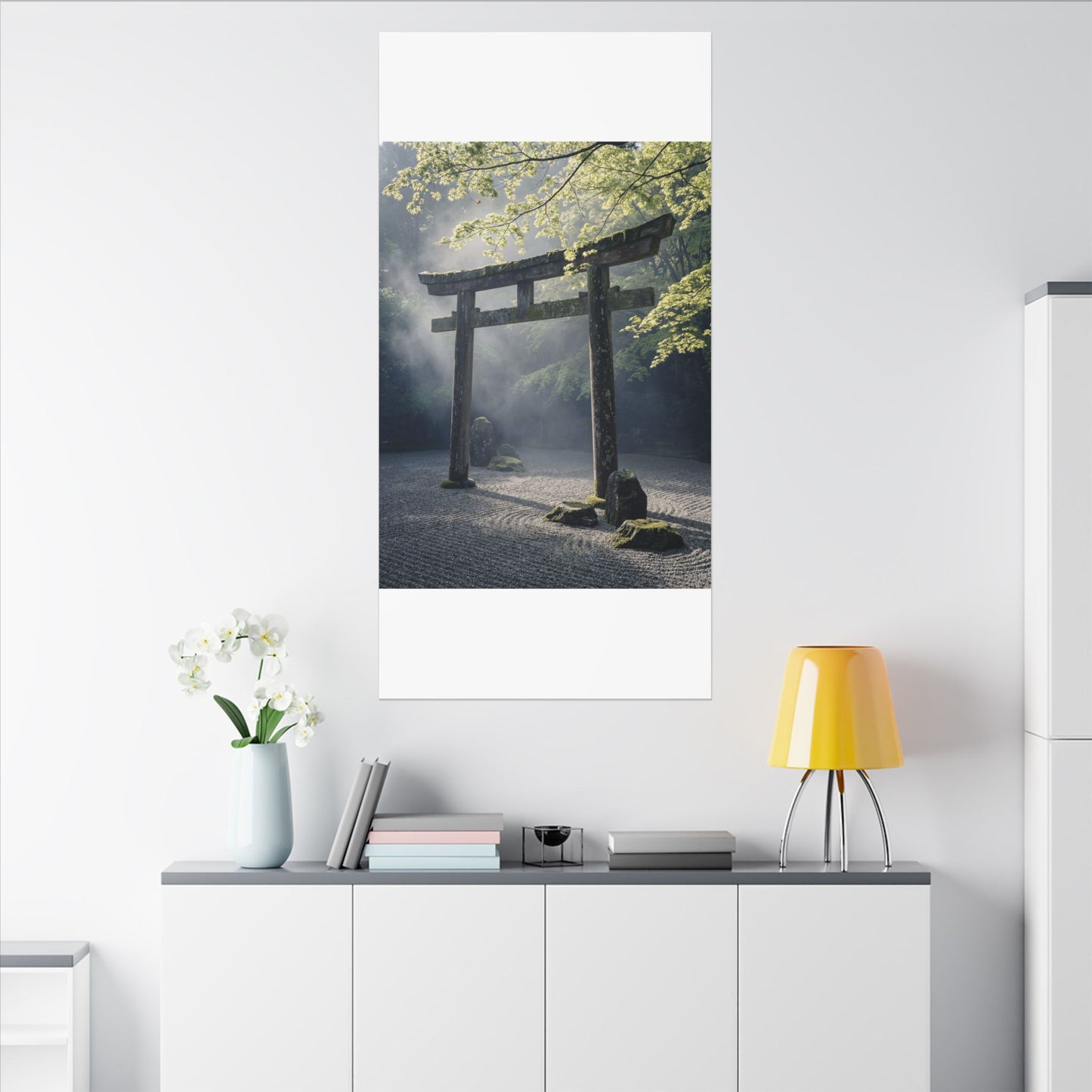 Torii Gate Canvas Art | Spring Zen Karesansui Art