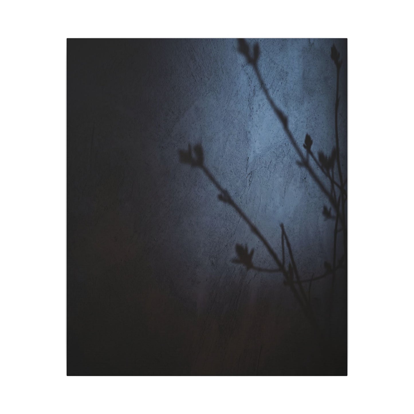 Shadow Play Canvas Art | Spring Dark Japandi Moody Minimal Art