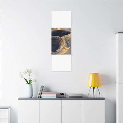 Winter Ceramic Bowl Gold Vein Canvas Art | Healing Decor