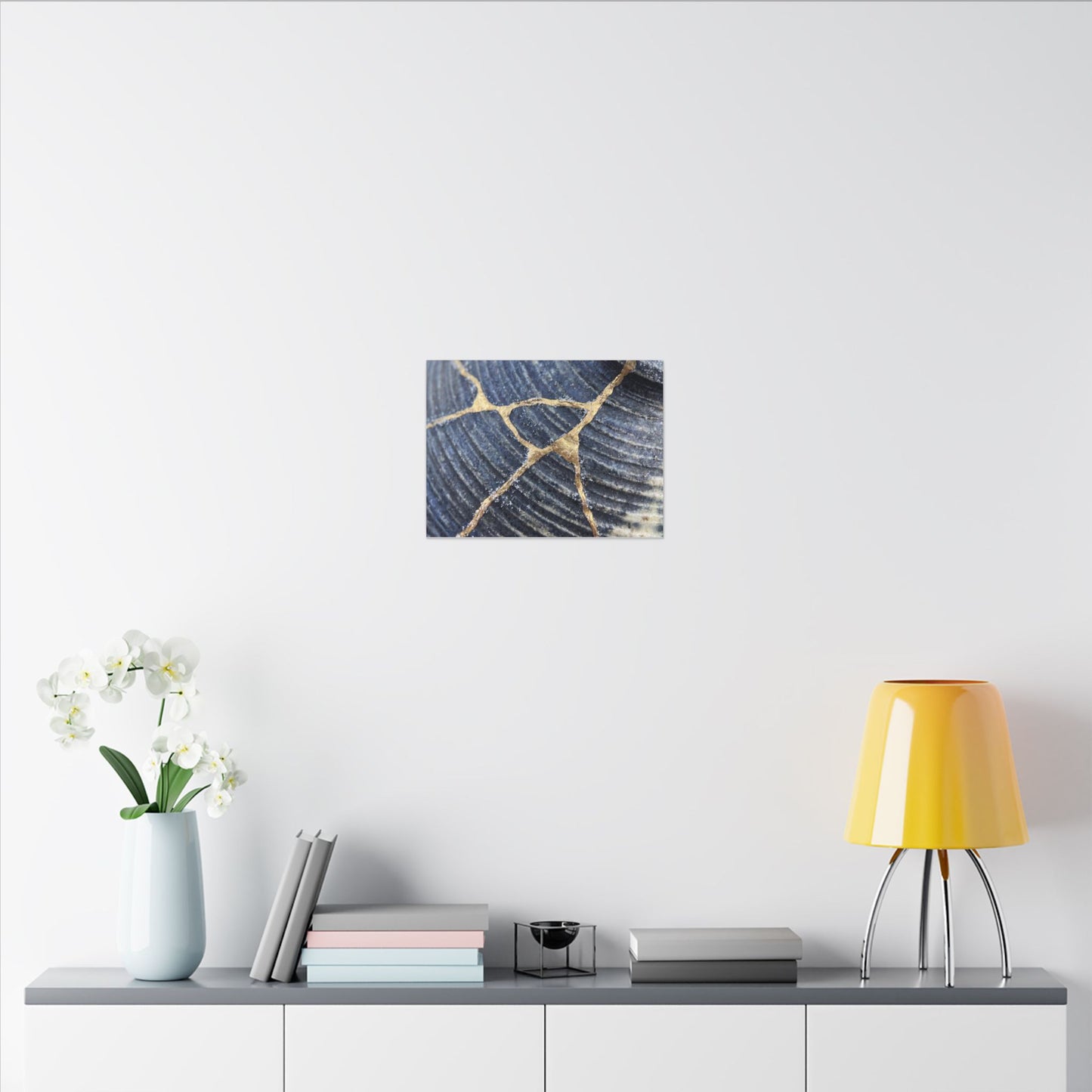 Shibui Water Ripple Canvas Art - Kintsugi Gold Repair