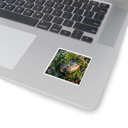 Moss Close Up Sticker | Winter Kintsugi Gold Repair Art